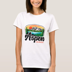 Aspen Colorado Co Mountain Skiing Vintage 80s Aspe T-Shirt