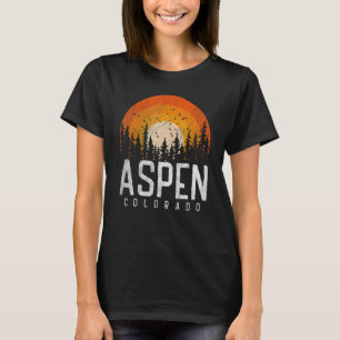 Aspen Colorado CO   Retro Style Vintage 70s 80s   T-Shirt