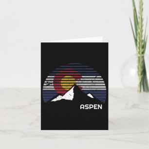 Aspen Colorado Flag - Co Bluebird Day Mountain Card