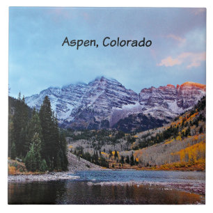Aspen, Colorado landscape photograph, Ceramic Tile