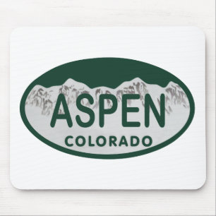 Aspen Colorado license plate Mouse Pad