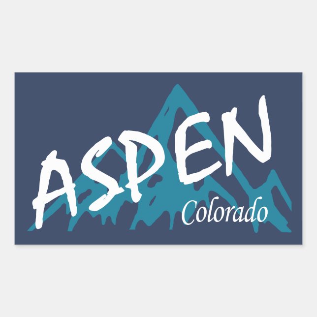 Aspen Colorado Mountains Rectangular Sticker (Front)