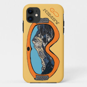 Aspen Colorado orange goggle iphone 5 case