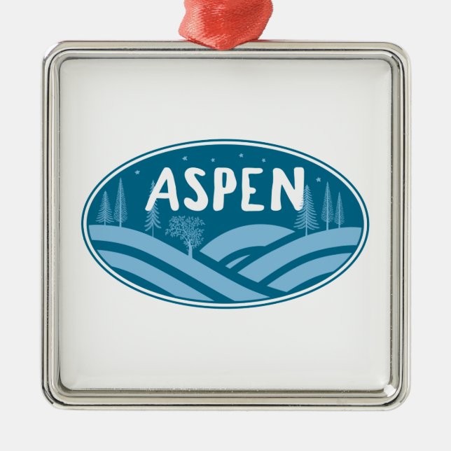 Aspen Colorado Outdoors Metal Ornament (Front)