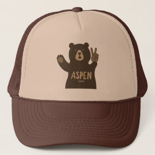 Aspen Colorado Peace Bear Trucker Hat