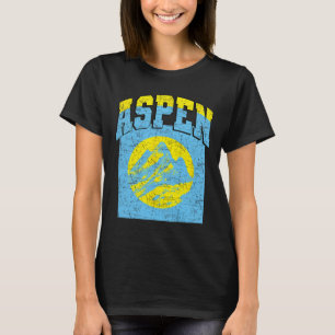 Aspen Colorado Retro Mountain Vintage Skiing Hikin T-Shirt