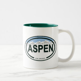 Aspen Colorado Rocky Mountain Two-Tone Coffee Mug