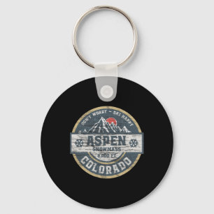 Aspen Colorado Rocky Mountains Tee Hiking Camping Key Ring
