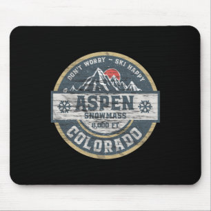 Aspen Colorado Rocky Mountains Tee Hiking Camping  Mouse Pad