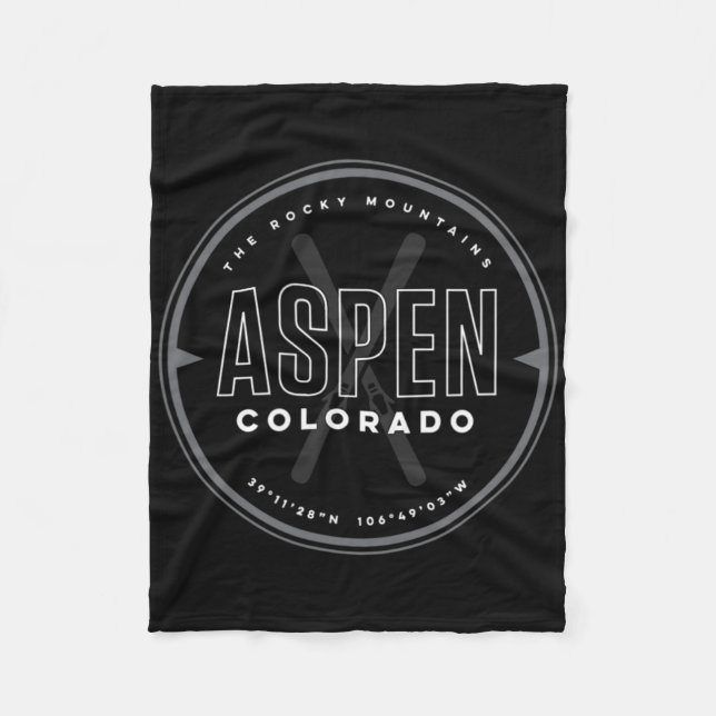 Aspen Colorado Ski  Fleece Blanket (Front)