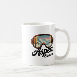 Aspen Colorado Ski Goggles - Retro Skiing Souvenir Coffee Mug