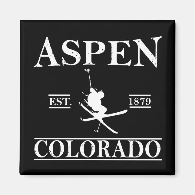 Aspen Colorado ski Magnet (Front)