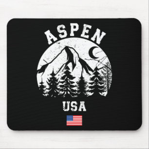 Aspen Colorado Ski Resort Alpine Skiing American F Mouse Pad