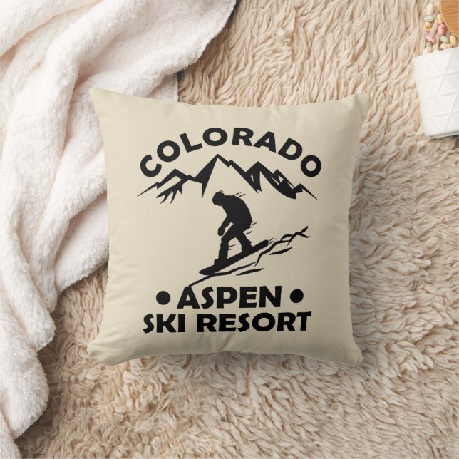 Aspen Colorado ski resort Cushion (Blanket)