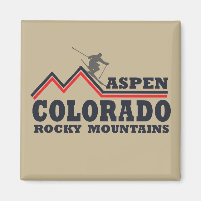 Aspen Colorado ski resort Magnet (Front)