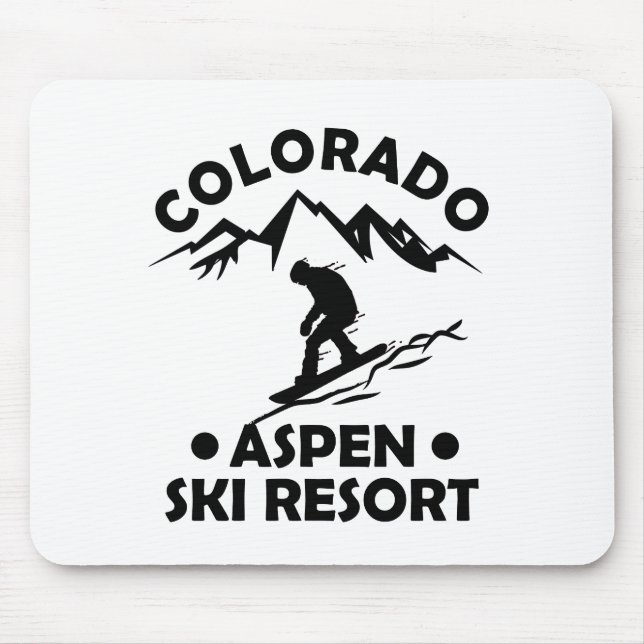Aspen Colorado ski resort Mouse Pad (Front)