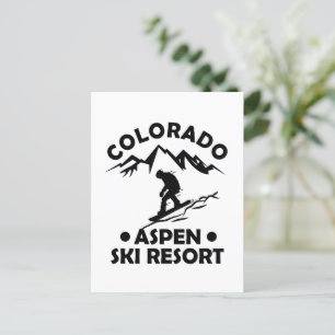 Aspen Colorado ski resort Postcard