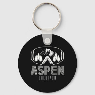 Aspen Colorado Ski Snowboard Goggles Mountain Skii Key Ring