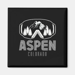Aspen Colorado Ski Snowboard Goggles Mountain Skii Magnet