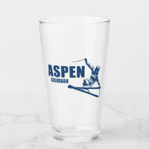 Aspen Colorado Skier Glass