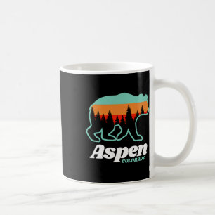 Aspen Colorado Skiing Snowboarding Bear Coffee Mug