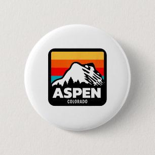Aspen Colorado Skiing Snowboarding Family Trip 6 Cm Round Badge