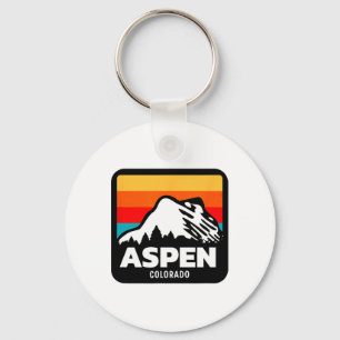 Aspen Colorado Skiing Snowboarding Family Trip Key Ring