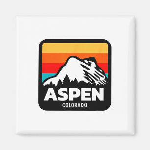Aspen Colorado Skiing Snowboarding Family Trip Magnet