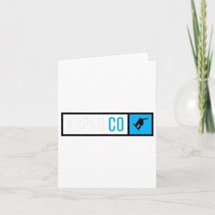 Aspen Colorado Snowboard Box Type Card