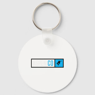 Aspen Colorado Snowboard Box Type Key Ring