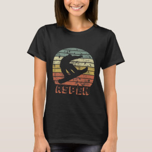 Aspen Colorado Snowboard Retro Sunset T-Shirt