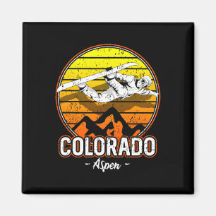 Aspen Colorado Snowboarding Magnet