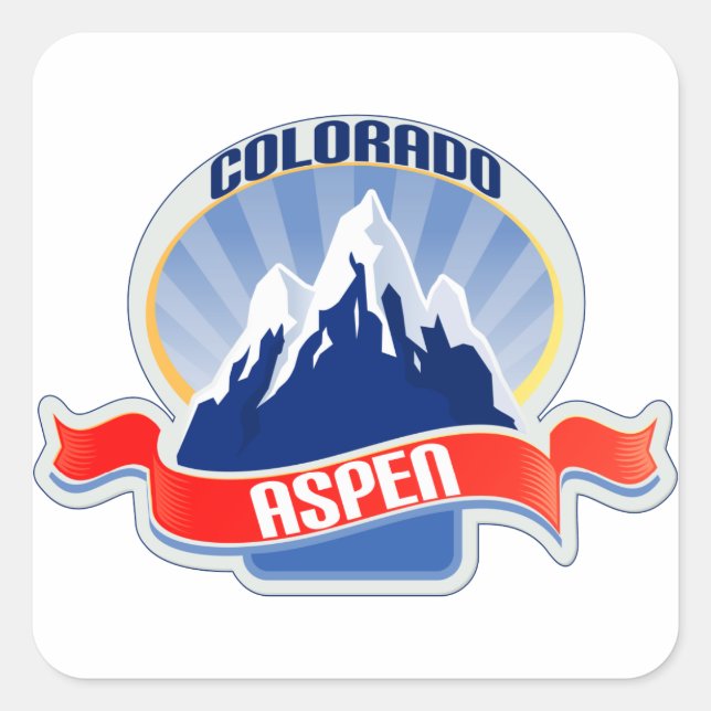 Aspen, Colorado Square Sticker (Front)