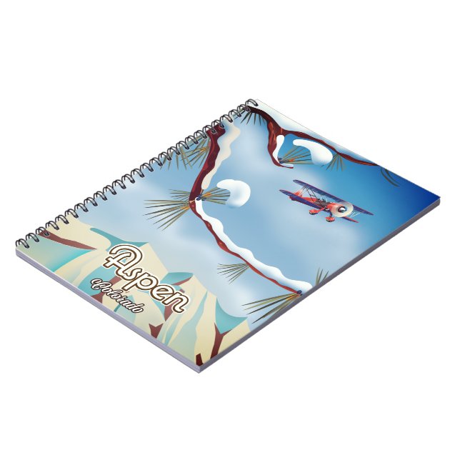 Aspen Colorado travel poster Notebook (Left Side)