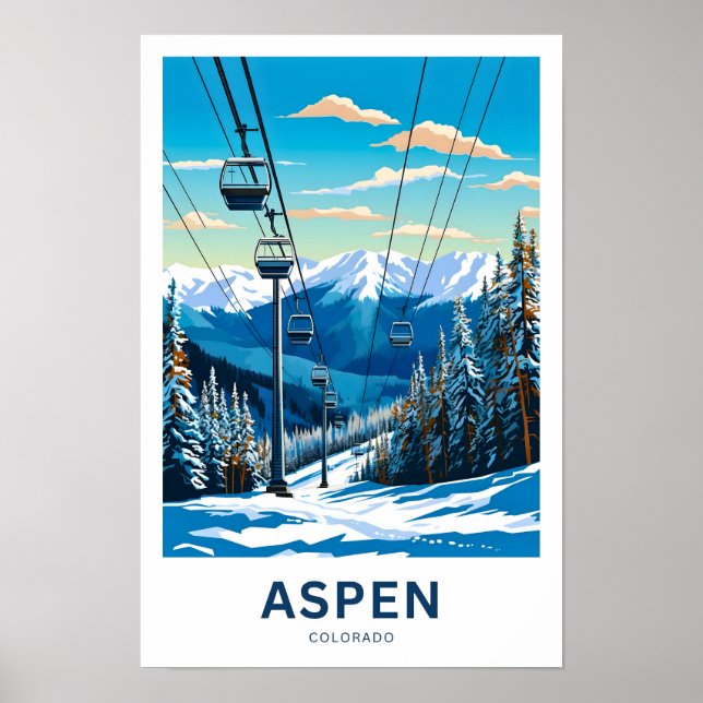 Aspen Colorado Travel Print (Front)