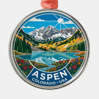 Aspen Colorado USA Metal Ornament