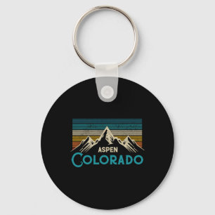 Aspen Colorado Vintage Key Ring