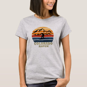 Aspen Colorado vintage snowboarder T-Shirt