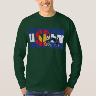 Aspen Colorado with Snow Skier T-Shirt