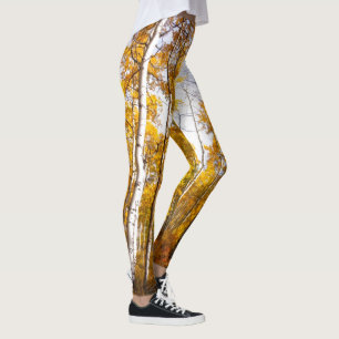 Aspen Groove Yellow Fall Leaves Leggings