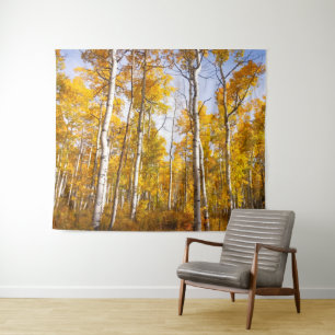 Aspen Groove Yellow Fall Leaves Tapestry