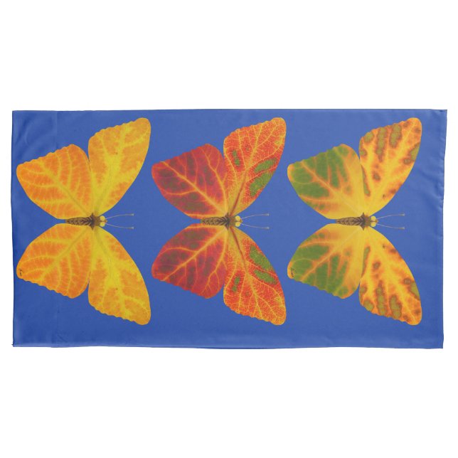 Aspen Leaf Butterflies Pillowcase (Front-Left)