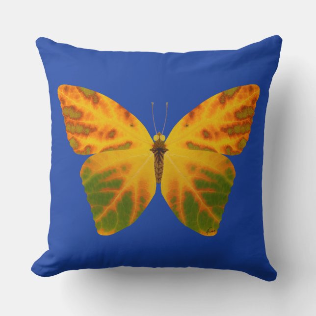 Aspen Leaf Butterfly 1 Cushion (Front)