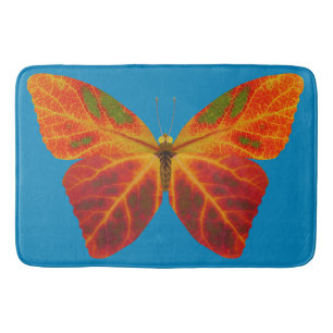 Aspen Leaf Butterfly 2 Bath Mat