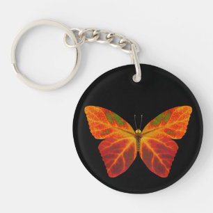 Aspen Leaf Butterfly 2 Key Ring