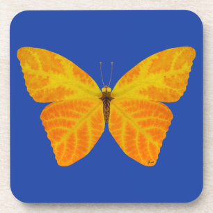Aspen Leaf Butterfly 3 Coaster