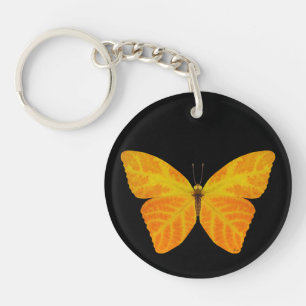 Aspen Leaf Butterfly 3 Key Ring