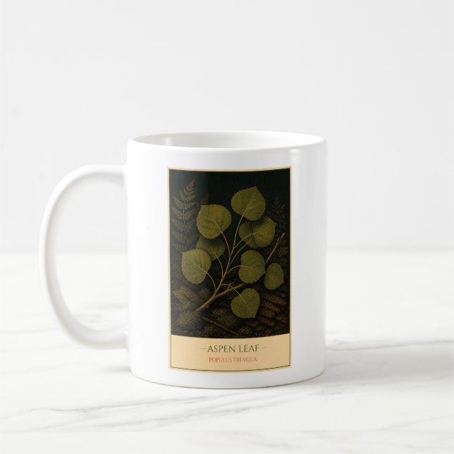 Aspen Leaf Coffee Mug (Left)
