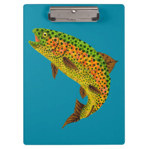 Aspen Leaf Rainbow Trout 1 Clipboard