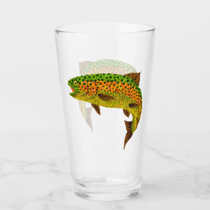 Aspen Leaf Rainbow Trout 1 Glass
